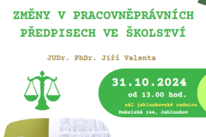 Seminář „Změny v pracovněprávních předpisech ve školství“